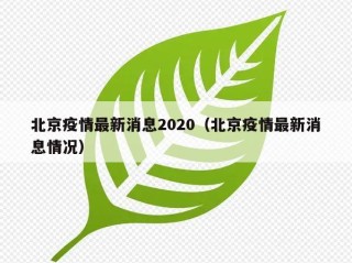 北京疫情最新消息2020（北京疫情最新消息情况）